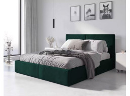 Čalúnená posteľ HILTON s úložným priestorom - 200x120 cm - tmavo zelená