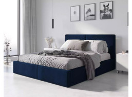 Čalúnená posteľ HILTON - 200x160 cm - tmavo modrá