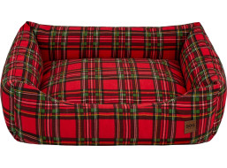 Pelech pre psy/mačky s vianočným motívom 70x60 cm - červený károvaný