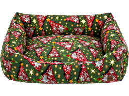 Pelech pre psy/mačky s vianočným motívom 70x60 cm - Stromčeky