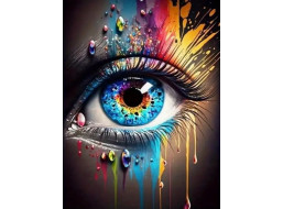 NORIMPEX Diamantové maľovanie Farebné oko 30x40cm