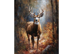 NORIMPEX Diamantové maľovanie Jeleň v lese 30x40cm