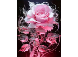 NORIMPEX Diamantové maľovanie Dymová ruža 30x40cm