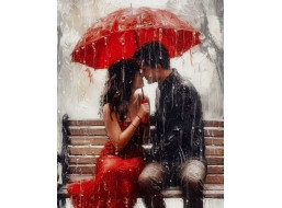 NORIMPEX Diamantové maľovanie Láska za každého počasia 30x40cm