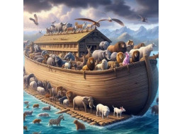 NORIMPEX Diamantové maľovanie Noemova archa 30x40cm