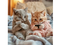 NORIMPEX Diamantové maľovanie Online mačiatka 30x40cm