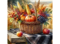 NORIMPEX Diamantové maľovanie Jesenný košík 30x40cm