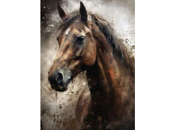 NORIMPEX Diamantové maľovanie Portrét koňa 30x40cm