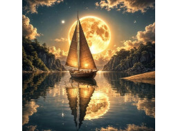 NORIMPEX Diamantové maľovanie Polnočná plavba 30x40cm