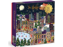 GALISON Metalické štvorcové puzzle Darčekové mestečko 500 dielikov