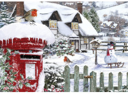 ALIPSON Puzzle Červenky v snehu 500 dielikov