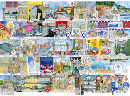 GIBSONS Puzzle Jasné svetlá a veľké mestá 1000 dielikov