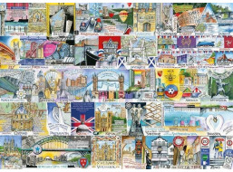 GIBSONS Puzzle Mestá Veľkej Británie XL 500 dielikov