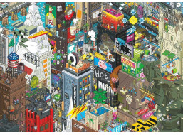 HEYE Puzzle Pixorama: Newyorské pátranie 1000 dielikov