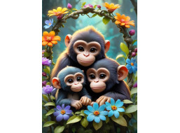 BLUEBIRD Puzzle Roztomilé opice 300 dielikov