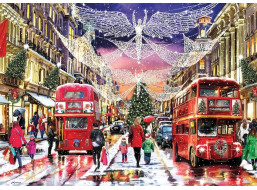 GIBSONS Puzzle Vianočné Regent Street 1000 dielikov