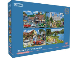 GIBSONS Puzzle Výlet s rodinou 4x500 dielikov