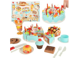 Narodeninovú tortu a sladkosti 75 prvkov - modrá