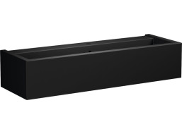 Kerasan KANAAL keramické umývadlo 120x40cm, čierna mat 574231