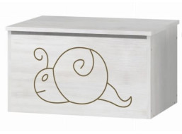 Detská truhla na hračky s výrezom MÉĎA, nórska borovica