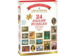 EUROGRAPHICS Puzzle Adventný kalendár: Fine Art Vianoce 24x50 dielikov
