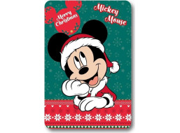 Detská deka POLAR 100x140 cm - Mickey Mouse - vianočná
