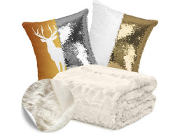 Vianočná sada ASTORIA - deka 130x170 cm + 2x obliečka na vankúš