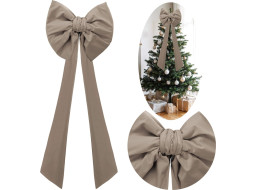 Ozdobná mašľa DECO Velvet Glam Bow XXL 48x45x150 cm - béžová