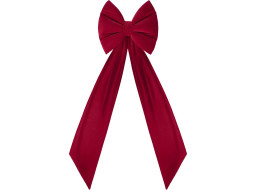 Ozdobná mašľa DECO Velvet Glam Bow XXL 48x45x150 cm - červená