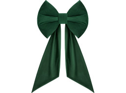Ozdobná mašľa DECO Velvet Glam Bow 50x40+50 cm - zelená