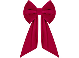 Ozdobná mašľa DECO Velvet Glam Bow 50x40+50 cm - červená
