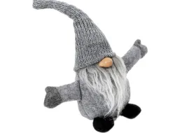 Vianočný škriatok 32 cm - šedý