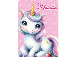 Detská deka POLAR 100x140 cm - Unicorn