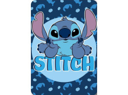 Detská deka POLAR 100x140 cm - Stitch - modrá