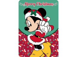 Detská deka POLAR 100x140 cm - Minnie- Merry Christmas