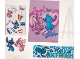 CRAFT ID Diamantové maľovanie Angel a Stitch so stojanom