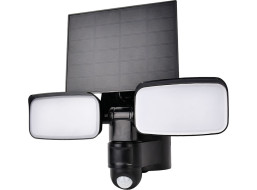 Solight LED solárne osvetlenie so senzorom, 9W, 850lm, 4000K, Li-Ion, čierna