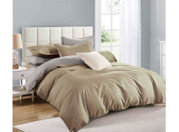 Posteľné obliečky z mikrovlákna NATURAL TAUPE - 160x200 cm - šedé/béžové