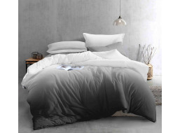 Posteľné obliečky z mikrovlákna NATURAL GRAY - 160x200 cm - šedé/biele