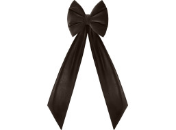 Ozdobná mašľa DECO Velvet Glam Bow XXL 48x45x150 cm - hnedá