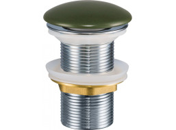 Click/clack zátka - bez prepadu - s keramickou hlavou - zelená matná