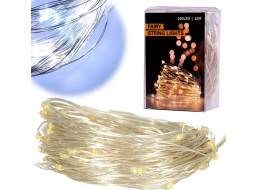 Dekoratívne LED svetlá na drôtiku - 10m 100LED - studená biela