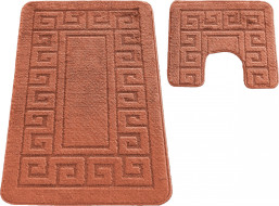 Súprava kúpeľňových predložiek s výrezom TÁŇA - greek - škoricová