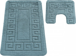 Súprava kúpeľňových predložiek s výrezom TÁŇA - greek - tmavo mätová