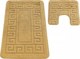 Súprava kúpeľňových predložiek s výrezom TÁŇA - greek - tmavo žltá