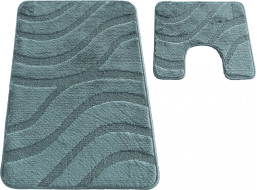 Súprava kúpeľňových predložiek s výrezom TÁŇA - symphony - tmavo mätová