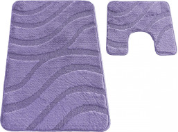 Súprava kúpeľňových predložiek s výrezom TÁŇA - symphony - tmavo fialová