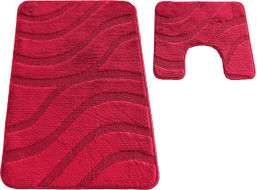 Súprava kúpeľňových predložiek s výrezom TÁŇA - symphony - červená