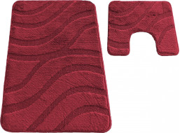 Súprava kúpeľňových predložiek s výrezom TÁŇA - symphony - tmavo červená