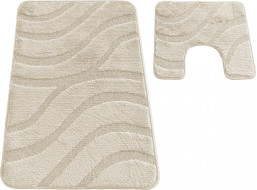 Súprava kúpeľňových predložiek s výrezom TÁŇA - symphony - perlová biela